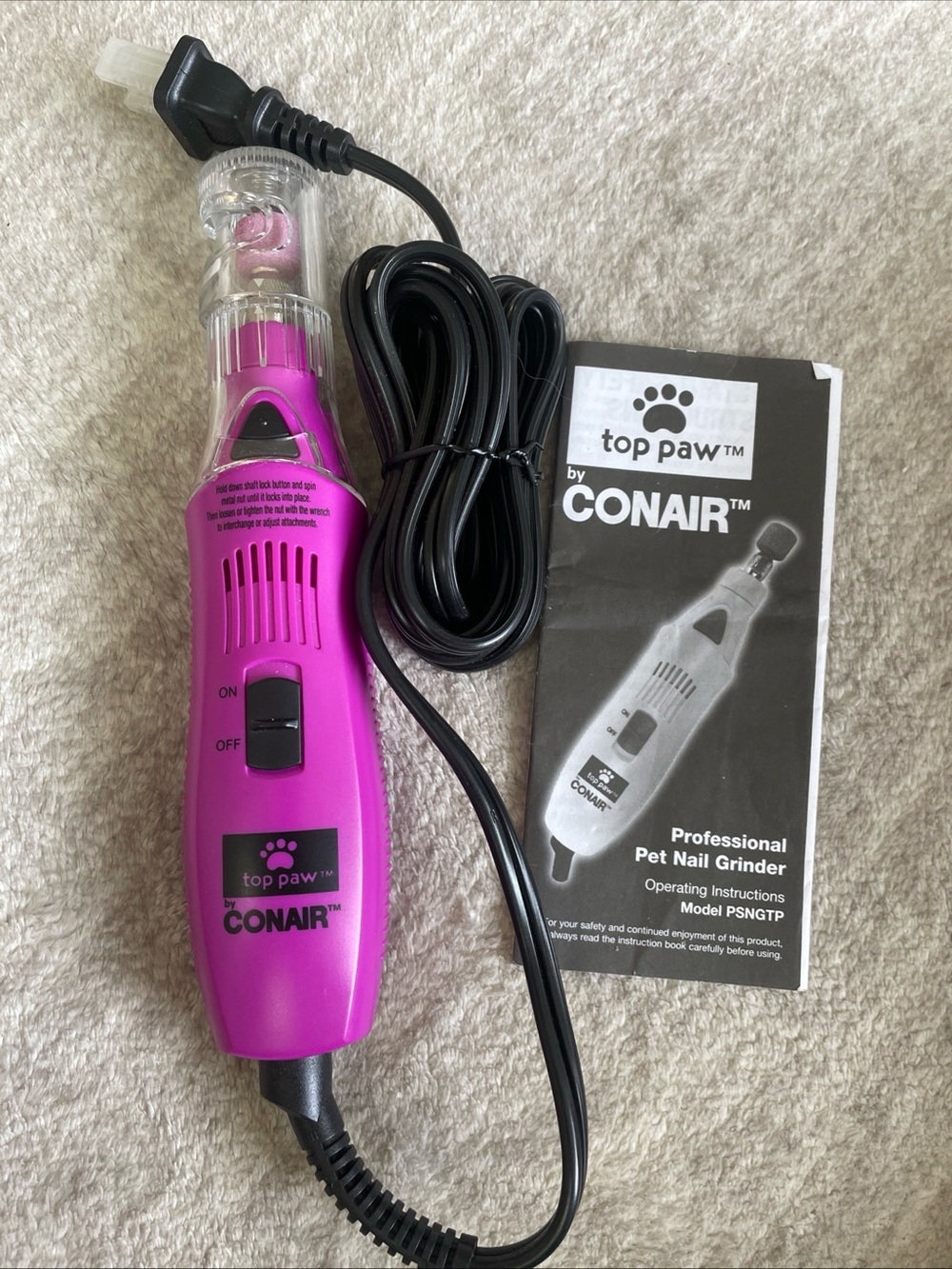 NEW Top Paw Professional Pet Nail Grinder Conair
